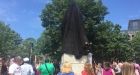 'Offensive and disgraceful': Protesters cheer as City of Halifax shrouds Cornwallis statue