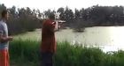 Hunt on for men who shot ducks from car window