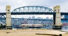Vancouver bridge concrete drops on bike path