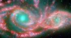 Galaxies brushed by each other billions of years ago