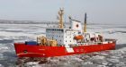 Military helicopter clips coast guard ship antenna off Nova Scotia